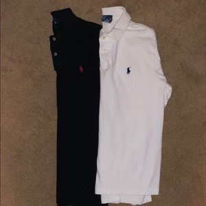 Boys black & white Polo shirts (size 10/12)